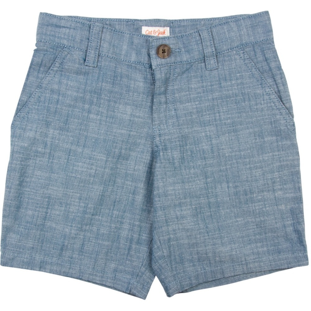 Cat & Jack Boys Flat Front Chambray 'at the Knee' Chino Shorts Various Sizes